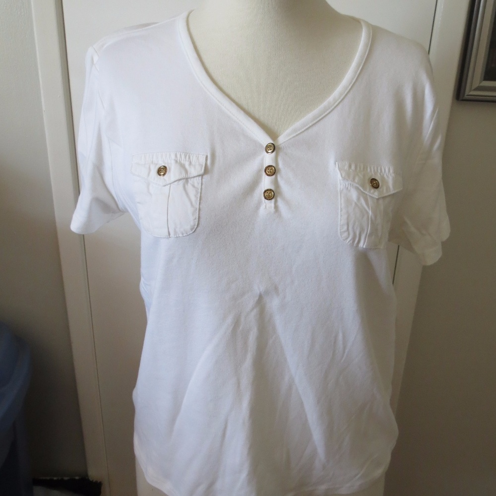 Karen Scott Women's White Top, Size: XL